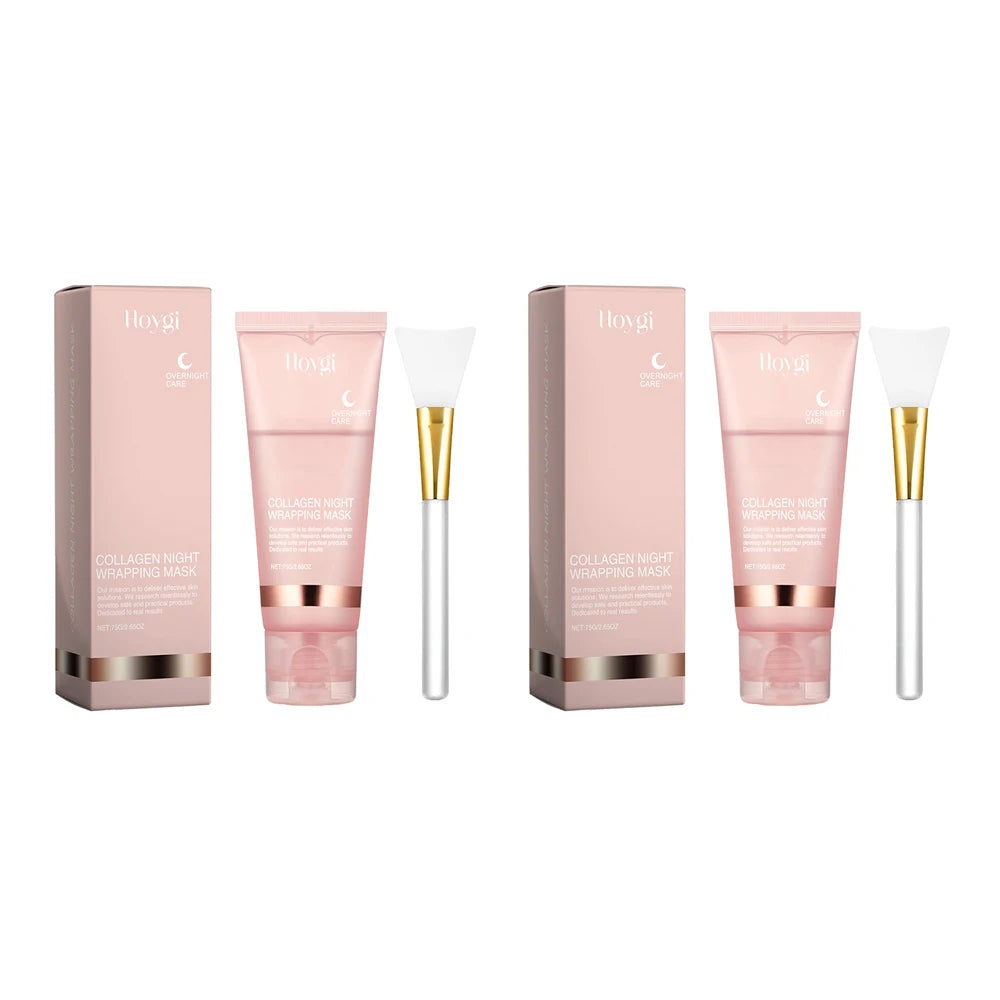 Revitalize Your Skin Overnight: 75G Collagen Peel-Off Mask for Hydration, Brightening, and Firming